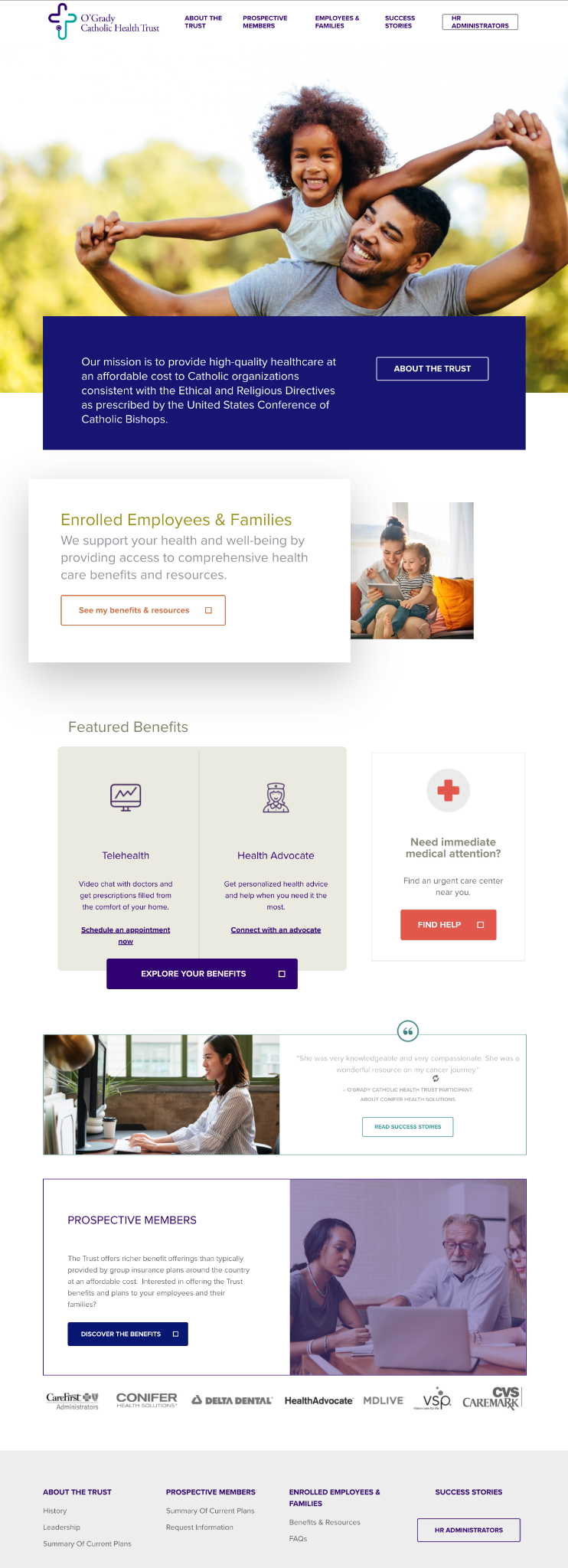 Catholic Health Trust homepage screenshot