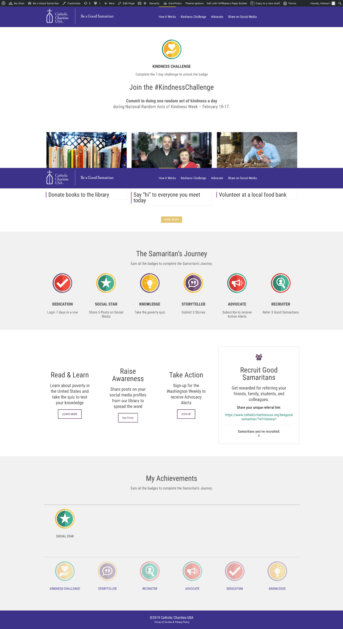 Be a Good Samaritan campaign microsite How It Works page screenshot